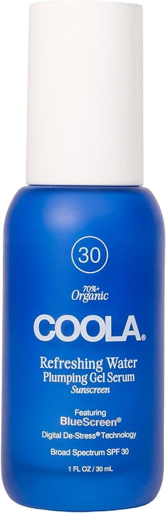 COOLA Refreshing Water Plumping Gel with SPF 30, Dermatologist Tested Face Sunscreen with Hyaluro... | Amazon (US)