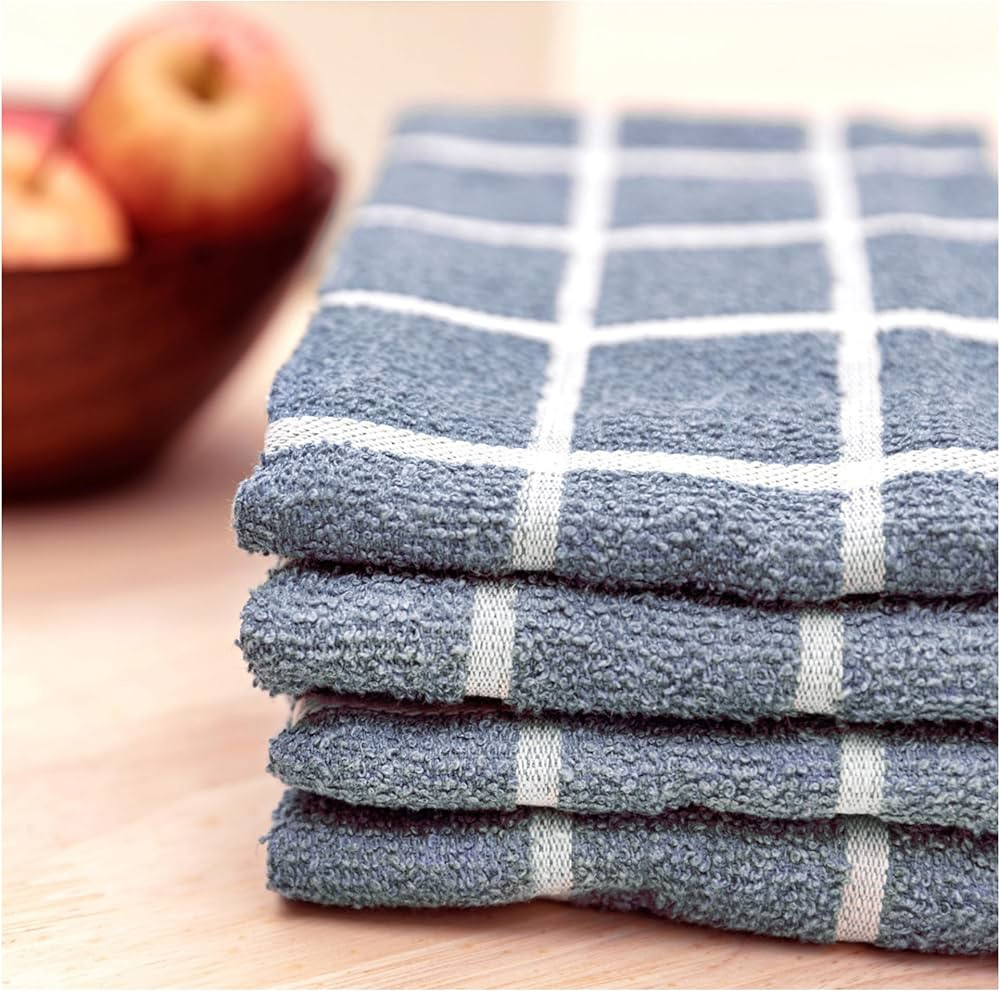 MEEMA Kitchen Towels and Dishcloths Set of 4, Super Absorbent Premium Weave - Made with Upcycled ... | Amazon (US)