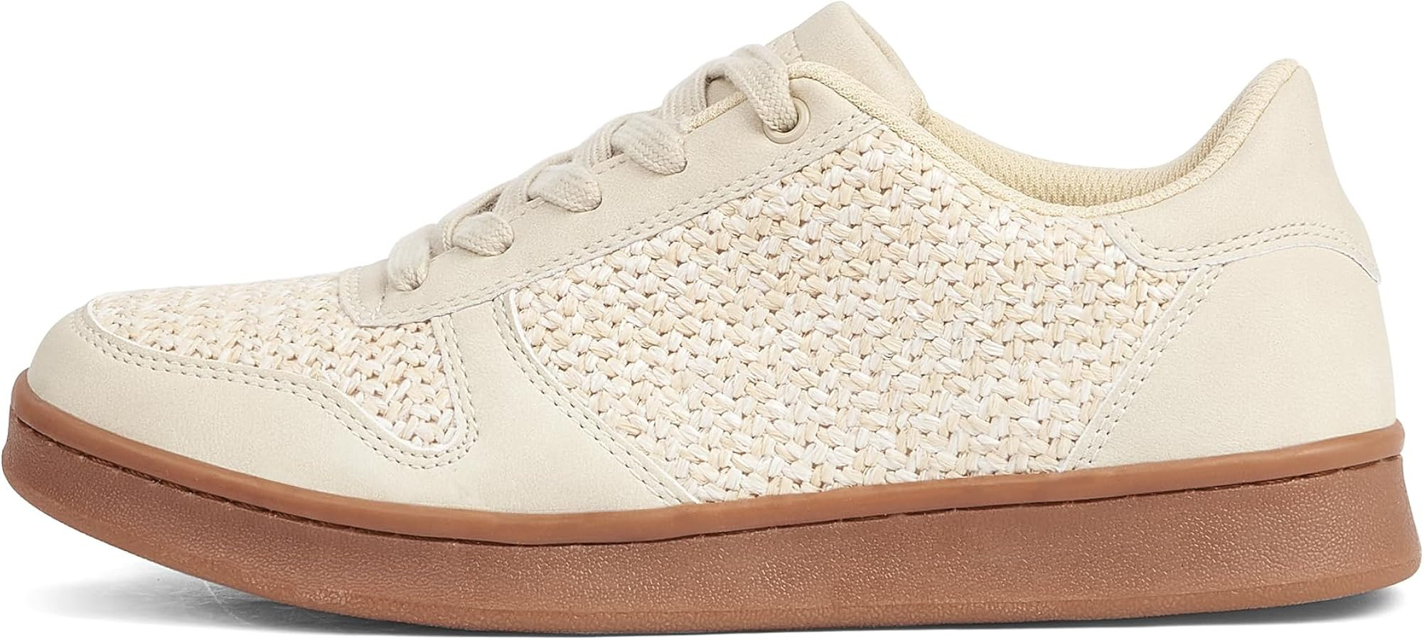 LUCKY STEP Retro Trainers Women Fashion Sneakers Braided Classic Raffia Casual Anti-Slip Tennis W... | Amazon (US)