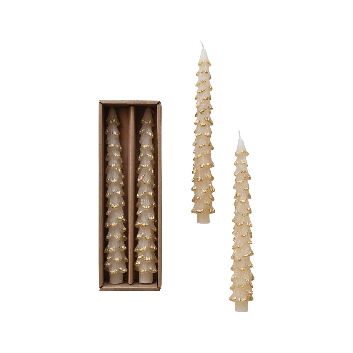 Unscented Tree Shaped Taper Candles, Boxed Set Of 2 | Target
