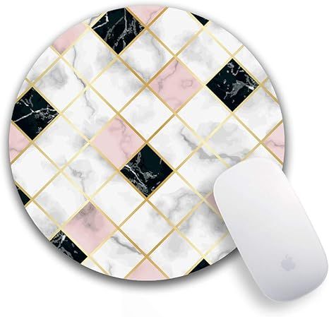 Golden Lines Black Pink Marble Mouse Pad for Computers, Lover Gift School Supplies Office Home De... | Amazon (US)