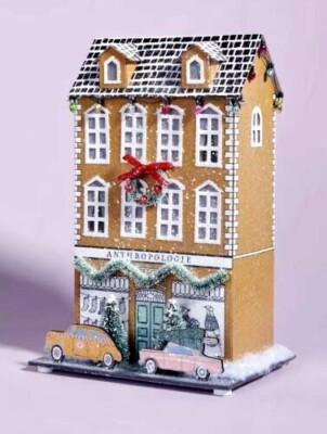 Anthropologie George & Viv Christmas Village Store Row House Light Up NEW  | eBay | eBay US