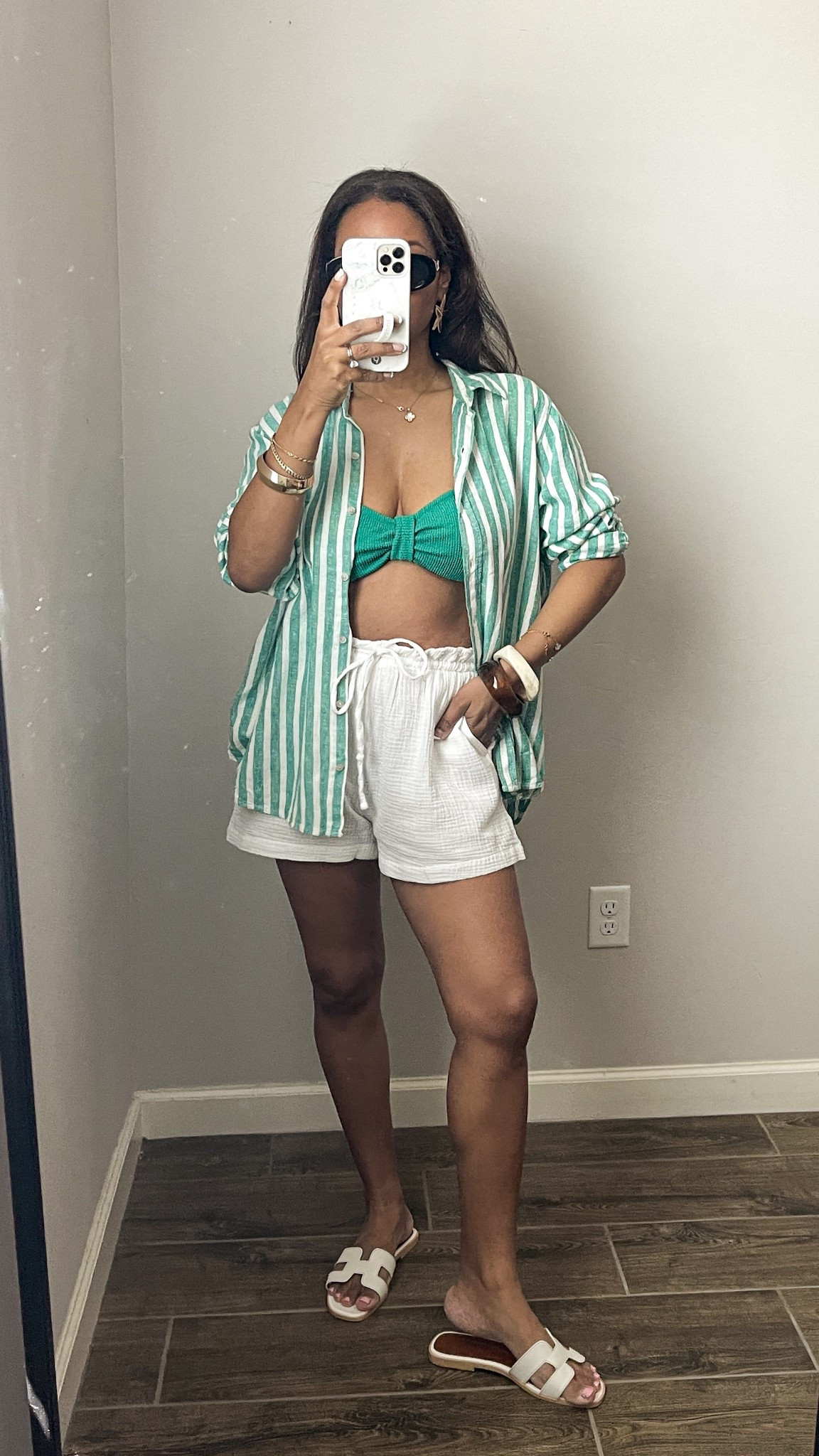 Target linen button down, two ways! Love wearing this with swimwear or could be perfect with jeans too! Wearing a medium for a slightly oversized fit. Wearing a medium in the bikini  


#LTKStyleTip #LTKOver40 #LTKSwim