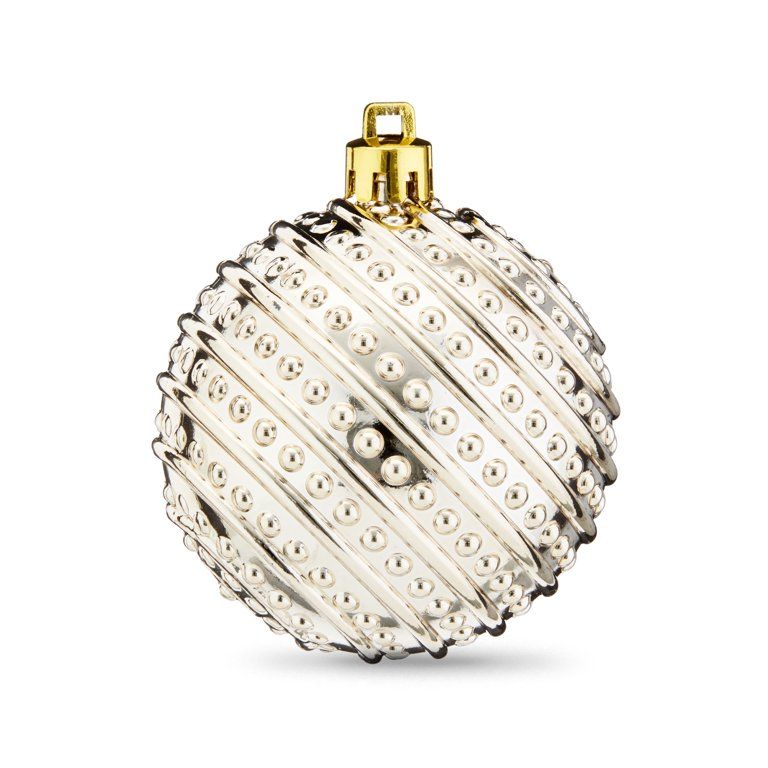 Holiday Time Champagne Gold Shatterproof Ball Christmas Ornaments, 50 Count | Walmart (US)