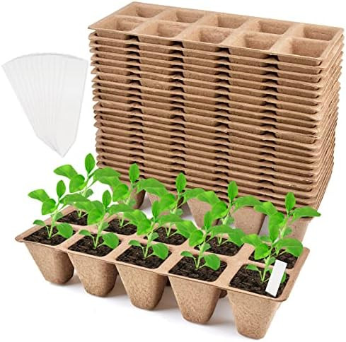 Fasezoomit 240 Cells Peat Pots Seed Starter Tray,24 Pack Seed Starter Kit, Premium Biodegradable ... | Amazon (US)