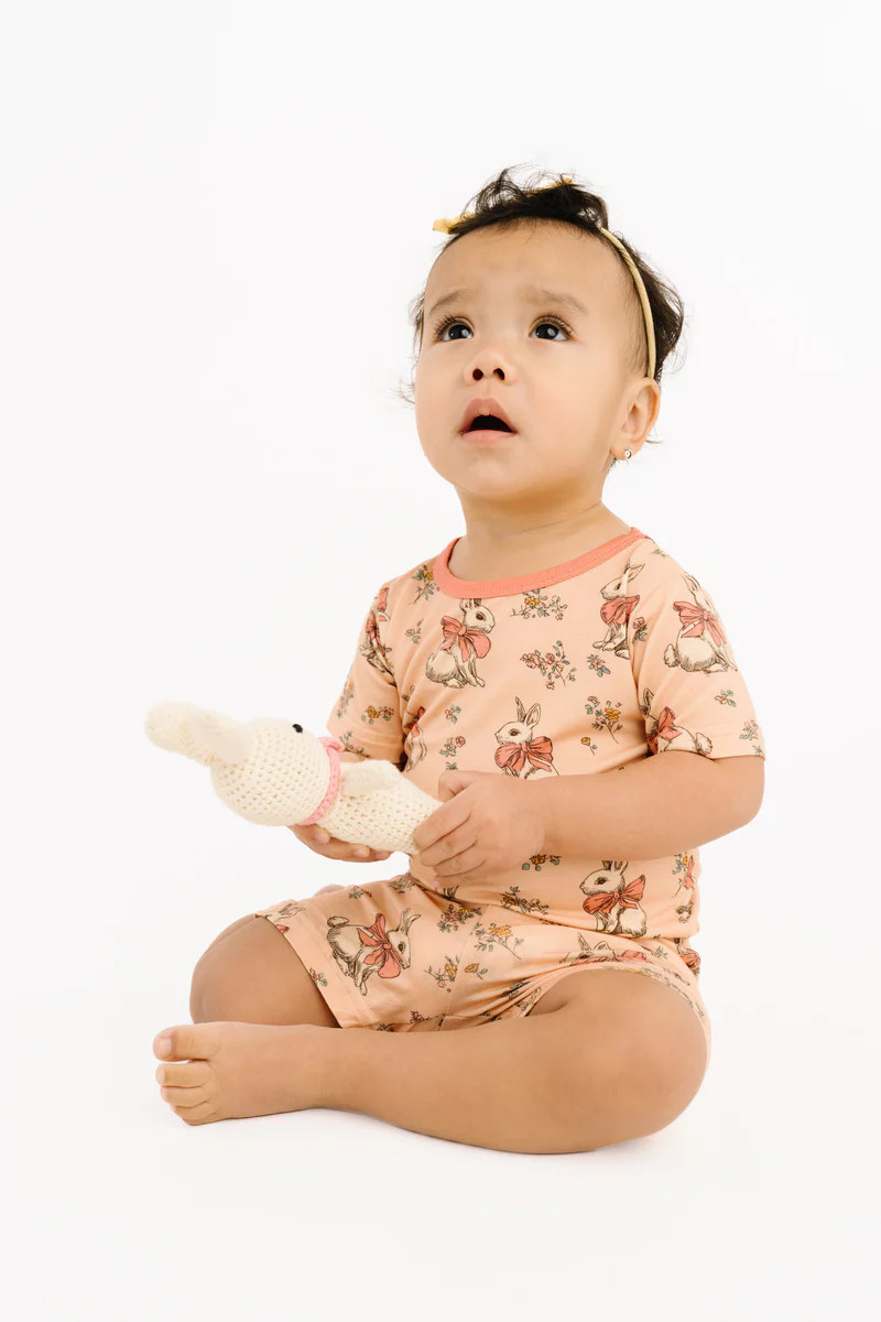 Vintage Bunny Bamboo Shorts Set | Little One Shop Co
