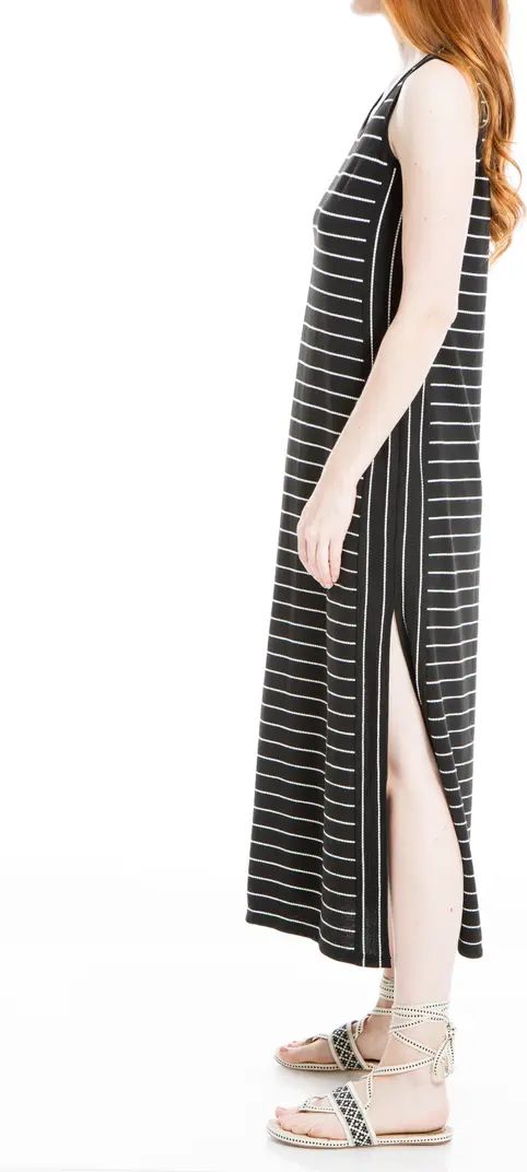 MAXSTUDIO MAX STUDIO Striped Sleeveless Side Slit Maxi Dress | Nordstromrack | Nordstrom Rack