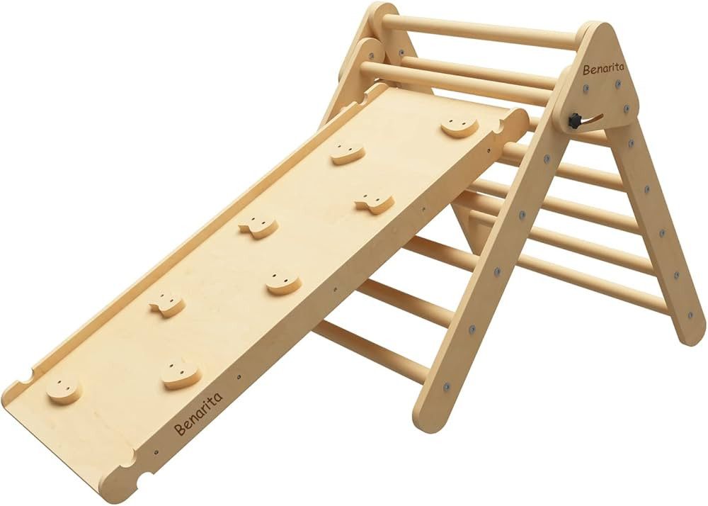 Benarita Pikler Triangulaire pliable en bois avec rampe, jouets d'escalade d'intérieur pour les ... | Amazon (CA)
