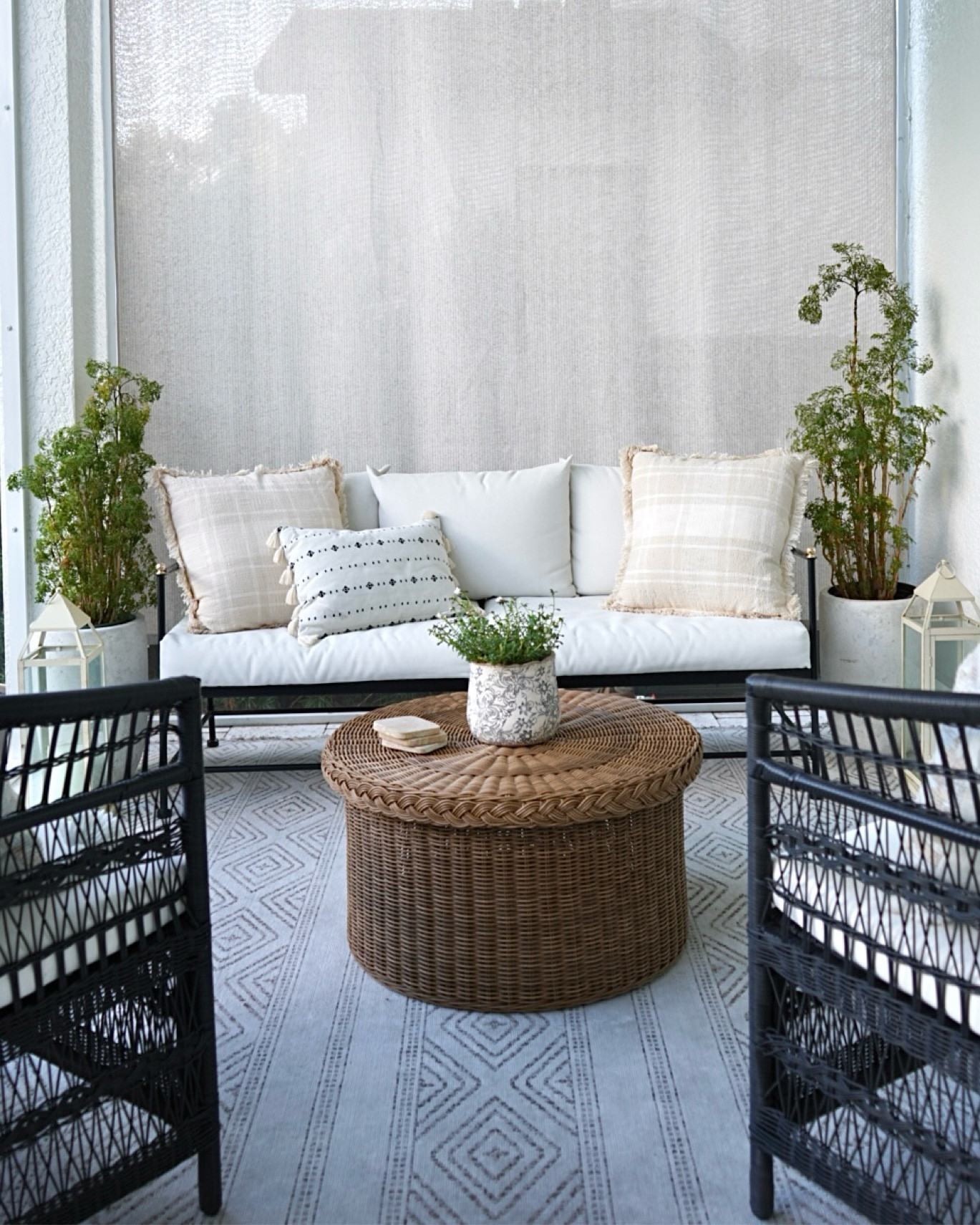 New addition to the outdoor covered patio. Resin wicker coffee table and large fringe pillows from McGee&Co. 

New Vision Home

#LTKHome #LTKSeasonal #LTKStyleTip