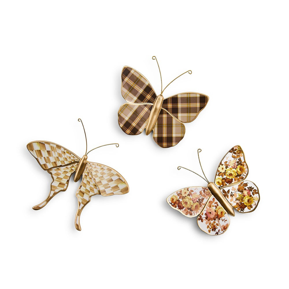 Mocha Butterfly Wall Decor Trio | MacKenzie-Childs