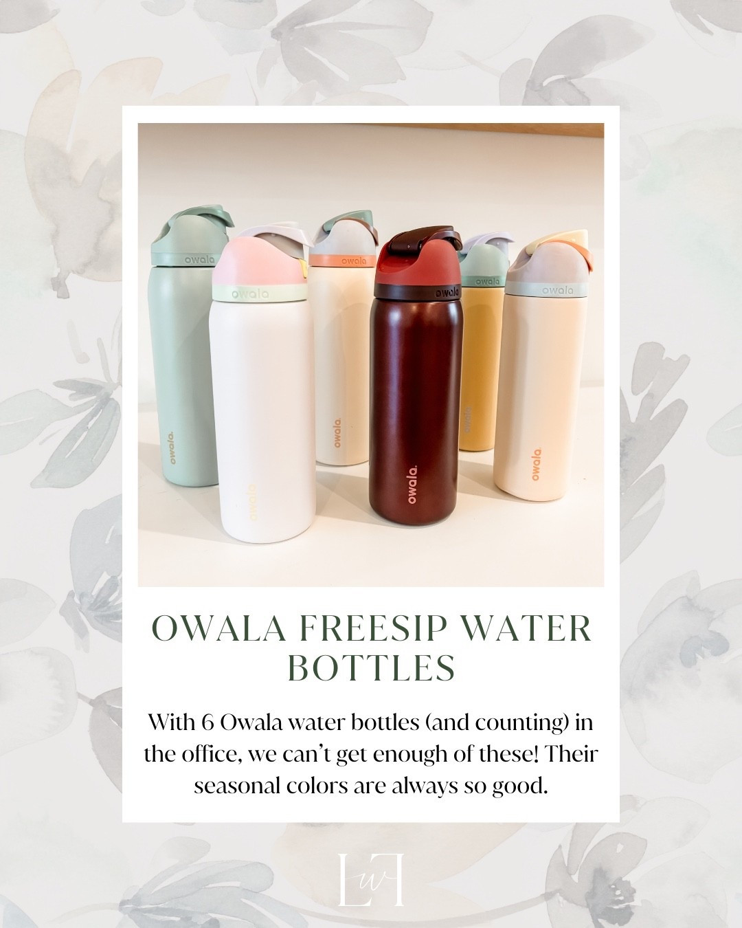 We love owalas here in the office! There’s several of them here so it’s safe to say we’re fans. Functional design and the cutest seasonal colors make staying hydrated so easy!

Life with Loverly, Loverly grey, owala water bottles, daily hydration essentials, wellness must have favorites

#LTKselfcare #LTKFindsUnder50 #LTKfitnessgoals