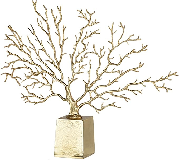 A&B Home Metallic Tree and Coral Sculpture Decoration Modern Brass Handicraft Statue Home Décor ... | Amazon (US)