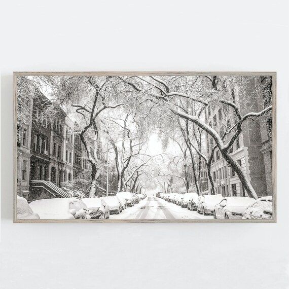 Samsung Frame TV Art Snow Covered Trees Frame TV Art Frame | Etsy | Etsy (US)