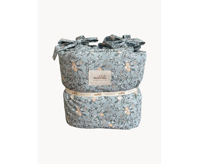 Baby bed bumper Apricot in blue | Westwing EU