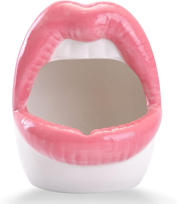 WHJY Sexy Lips Planter Pot, Ceramic Succulent Planter - Pink | Amazon (US)