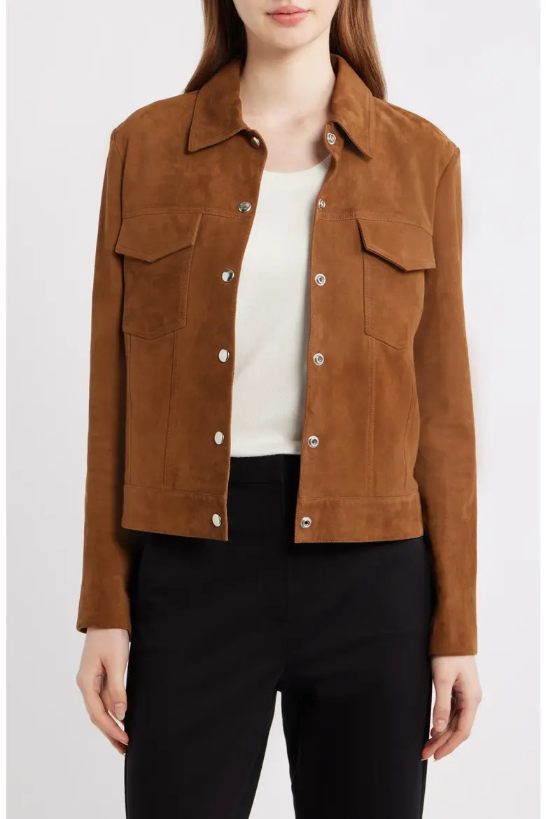 Reece Suede Trucker Jacket (Women) | Nordstrom | Nordstrom