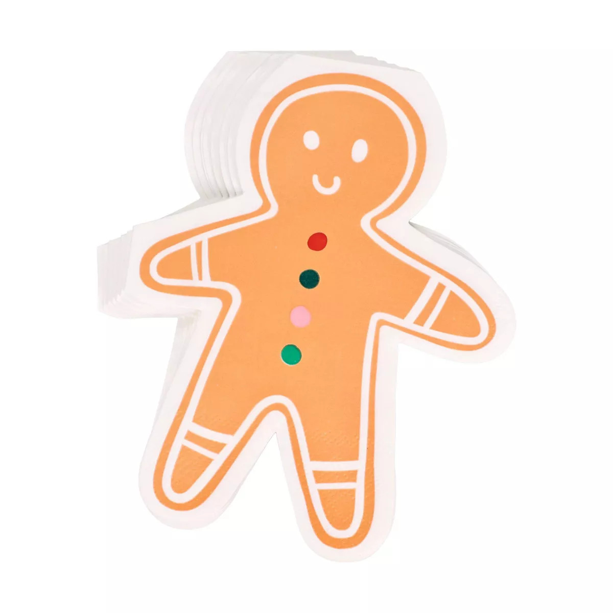 20ct Christmas Gingerbread Shaped Napkins - Spritz™ | Target