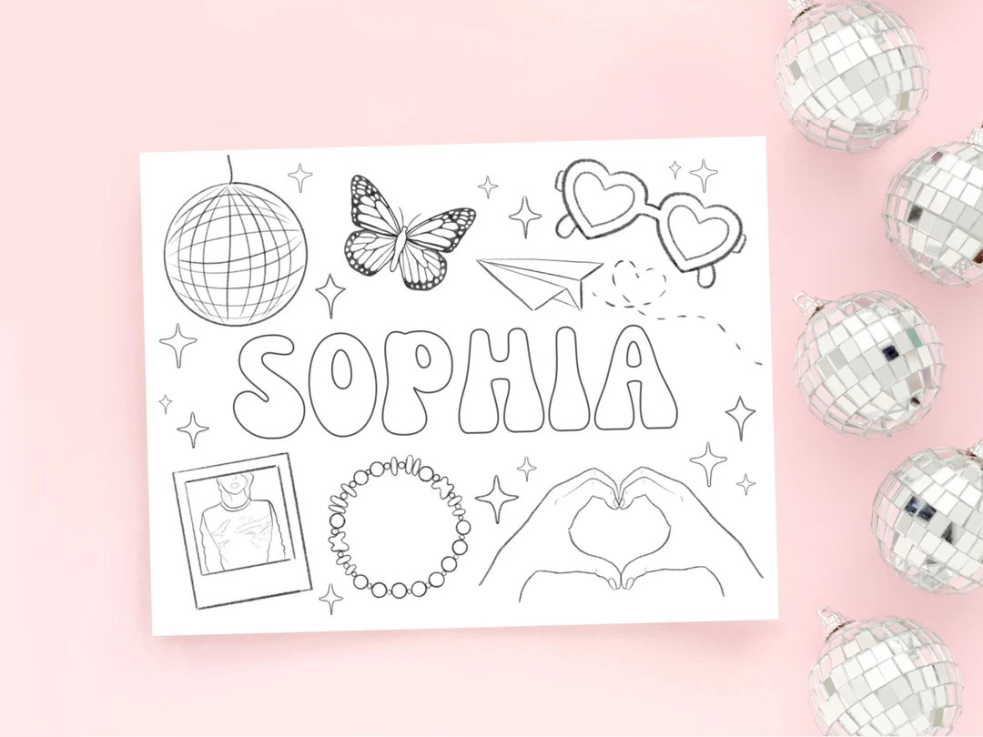 Custom in My Era Coloring Page PRINTABLE Name Coloring Page in My Birthday Era Birthday Era Color... | Etsy (US)
