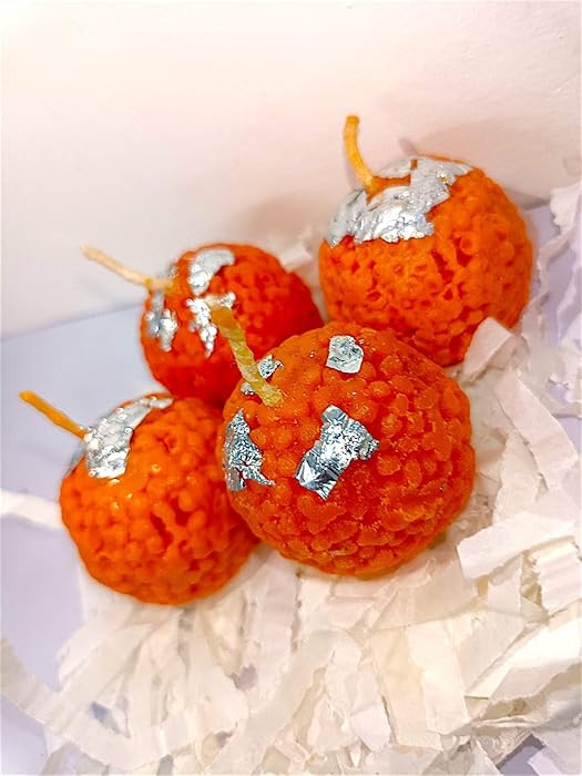 CPS Decor Motichor Ladoo Shaped Scented Candles - Box of 4 Pcs | Amazon (US)