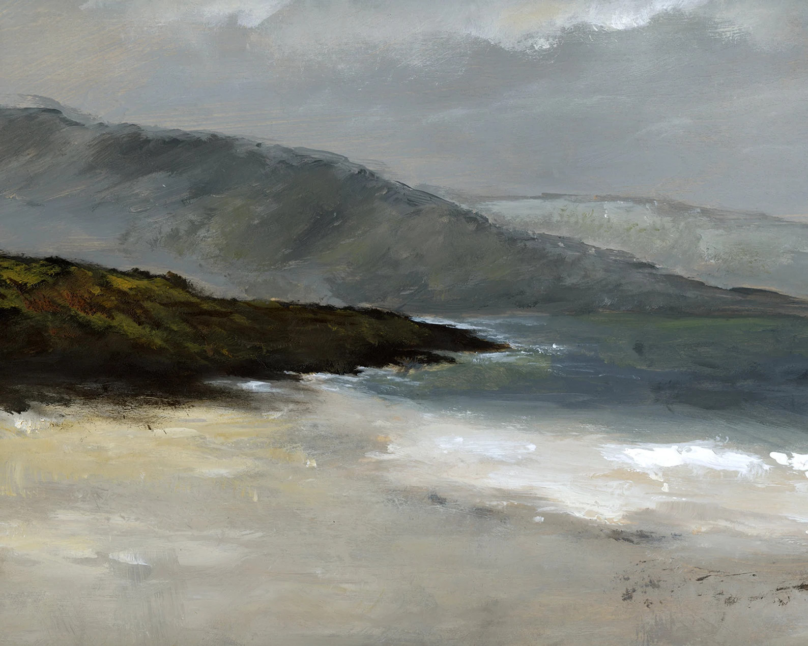 Moody Mountain / Ocean Painting, Vintage Beach Painting | Grace - Etsy | Etsy (US)