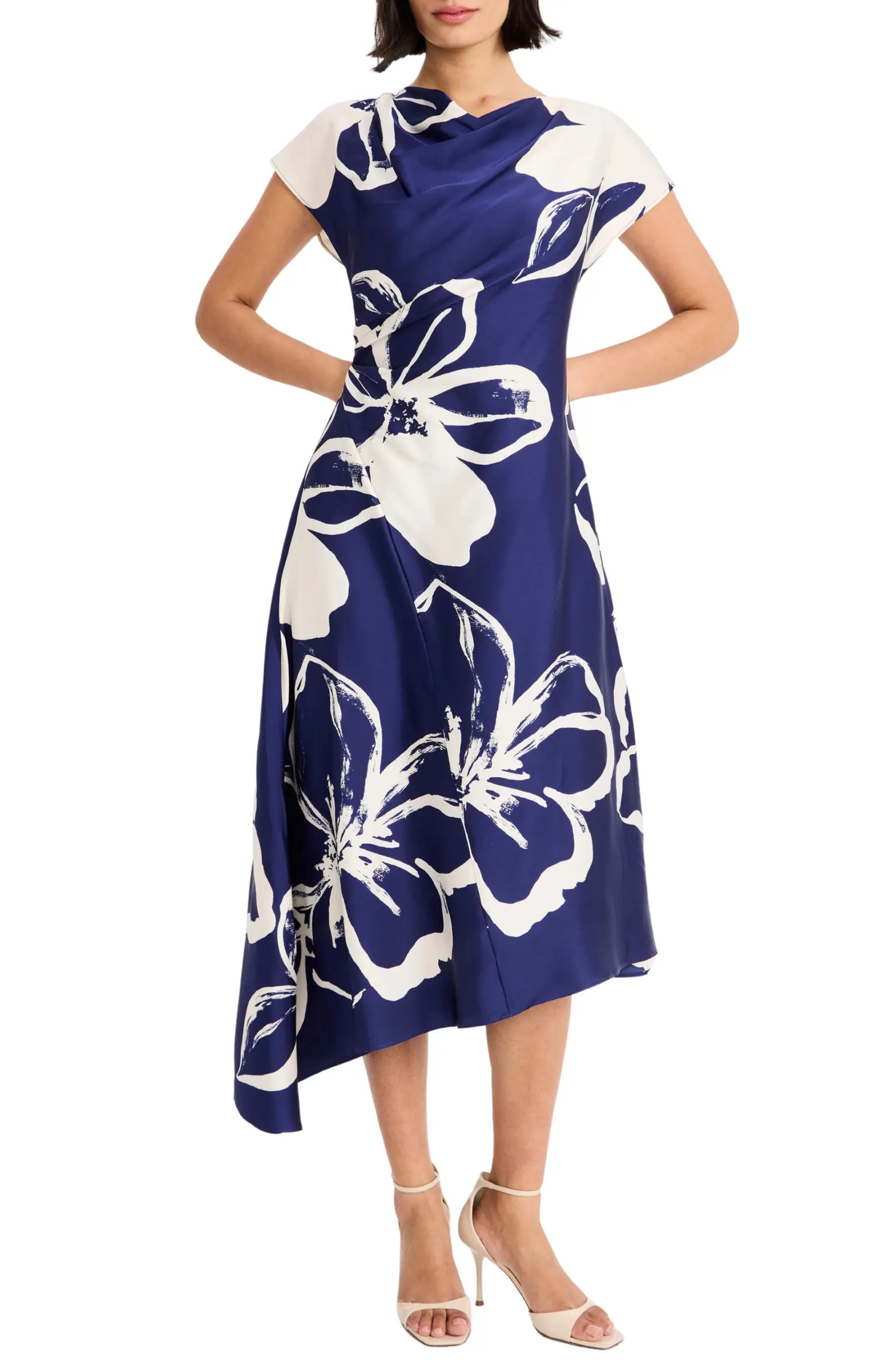 Asymmetric Hem Midi Dress | Nordstrom