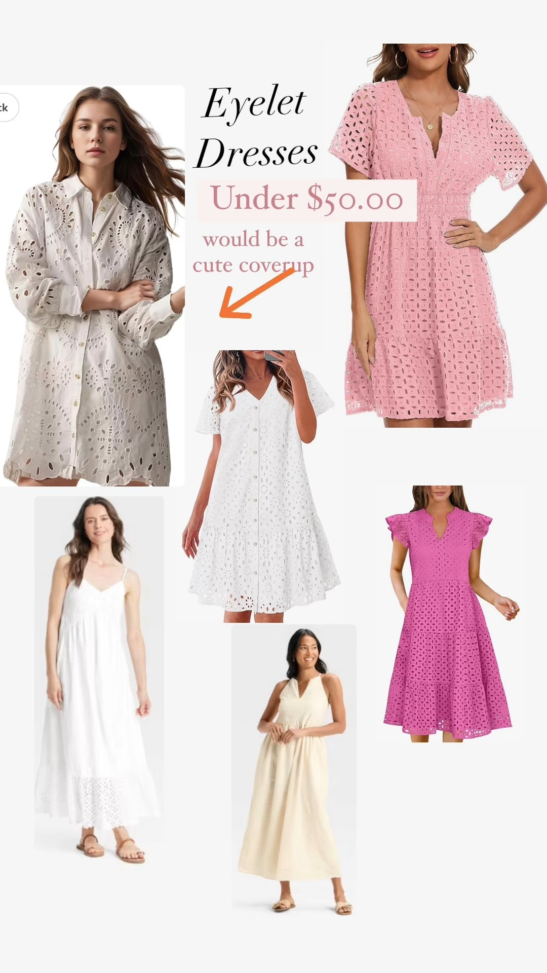 Eyelet dresses under $50.00

#LTKFindsUnder50 #LTKWorkwear #LTKSaleAlert