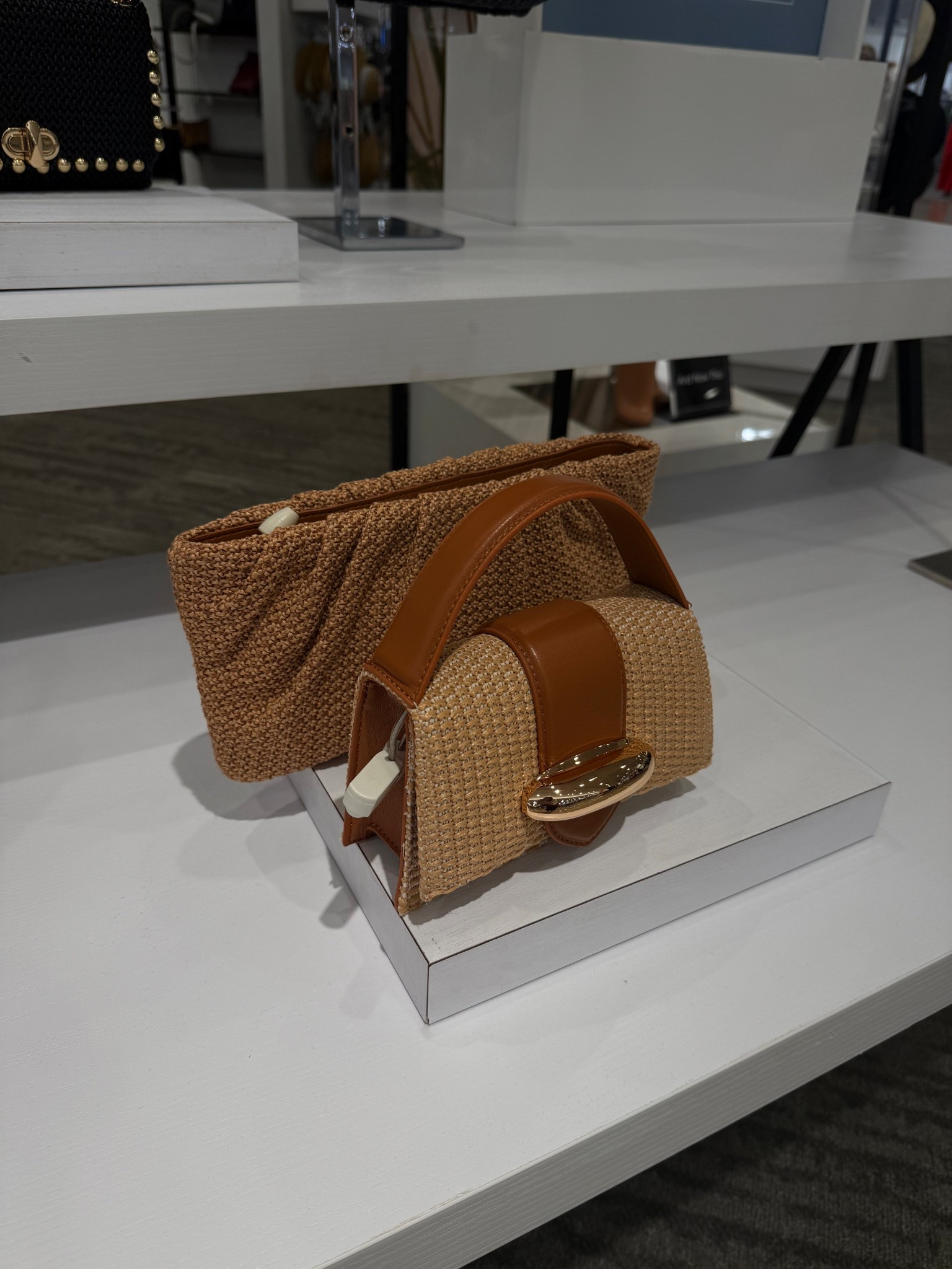 @Steve Madden US This BMISHELL BAG is a micro mini top-handle bag with a trapezoidal shape that effortlessly transitions from day to night. Perfect for going out, this bag is a must-have for parties and events. With its sleek and chic style, you'll always make a fashionable statement.

Measurements: 7"W x 3.75"H x 2"D
Size: mini
Snap closure
Top handle drop: 2.25"; 
removable crossbody strap drop: 24"

#LTKTravel #LTKSeasonal