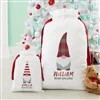 Christmas Gnome Personalized Canvas Drawstring Santa Sack-Small | Personalization Mall