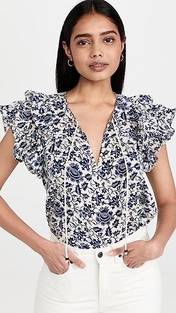 Short Sleeve Flutter Blouse | Shopbop