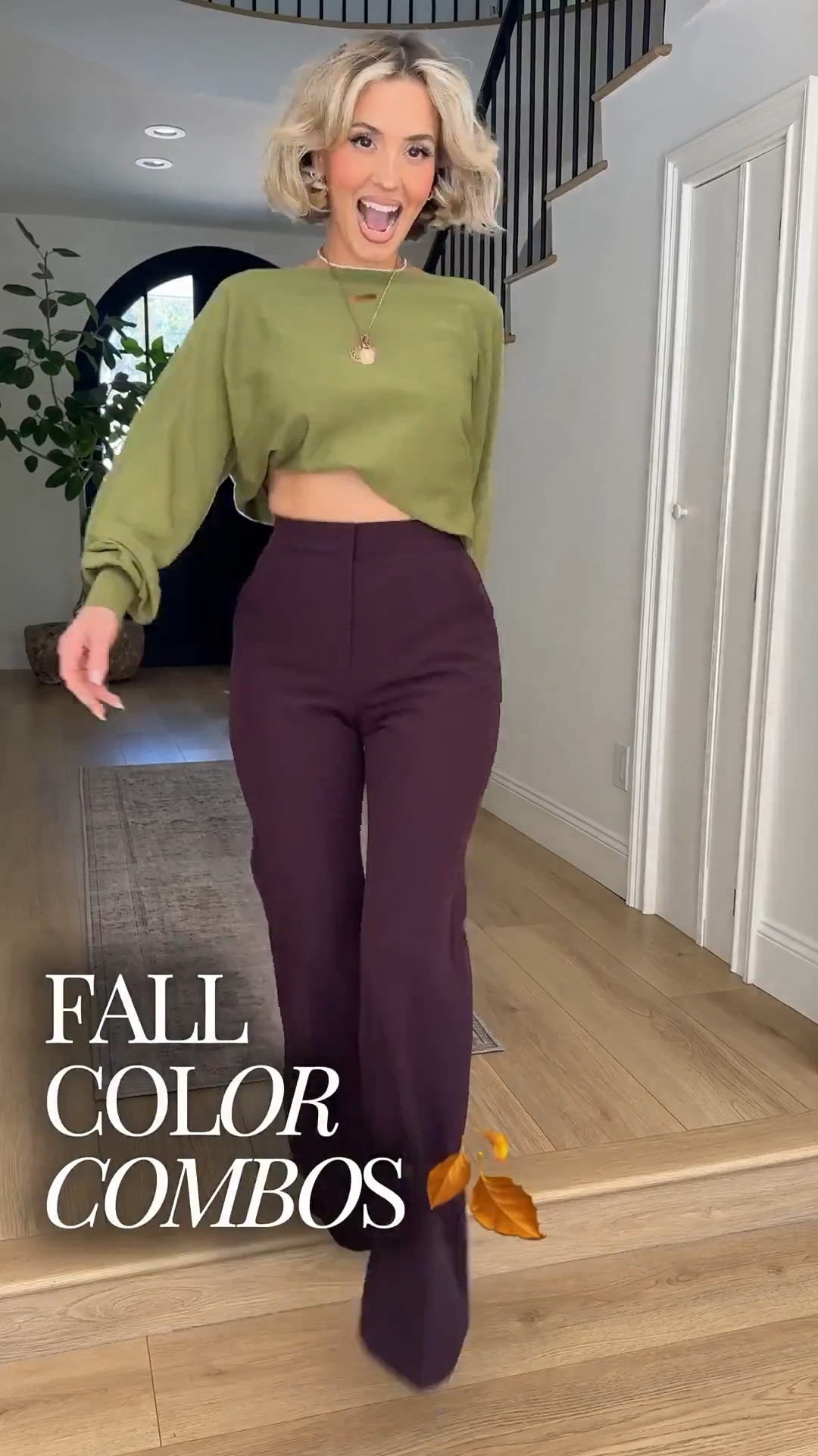 SALE ALERT 👀 Fall color combos I’m loving right now 🍂🤎 These @Express xpress sweaters are SO good for the season—from cozy cable knits to easy everyday styles that make playing with color so much fun. I styled them with rich burgundy, chocolate brown, gray, camel, red + a few unexpected pops of color. Which combo is your favorite? #ExpressPartner #DressToExpress 

Size 2 in bottoms
XS in sweaters