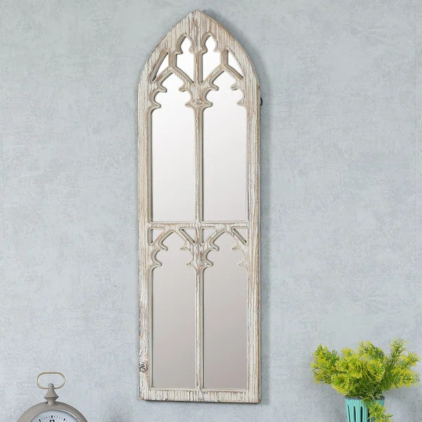 Eilers Wood Cathedral Framed Country Wall Mirror | Wayfair North America