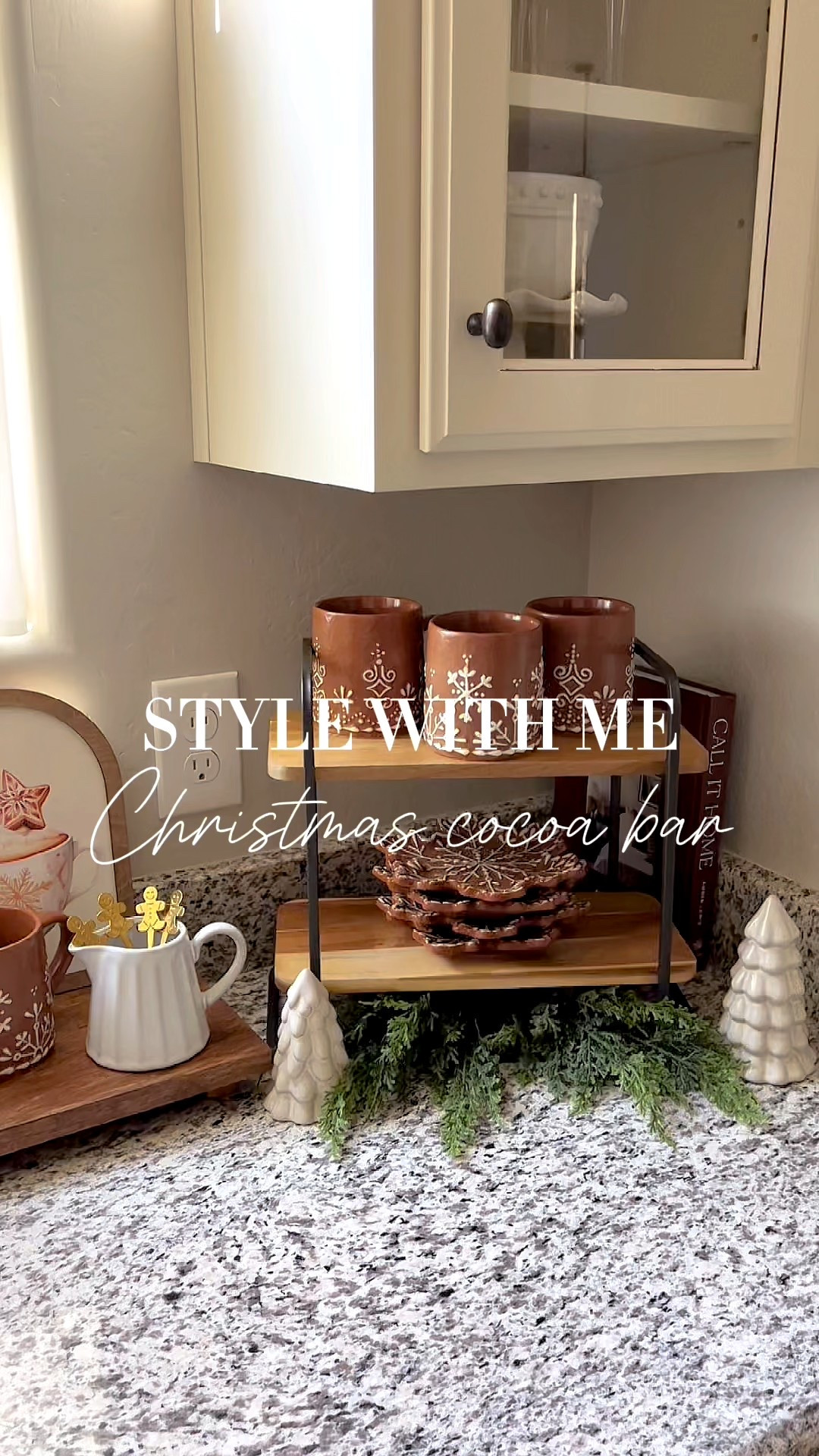 Style with me: CHRISTMAS cocoa bar!  Follow @lifeinmyarizonahome on Instagram for more holiday ideas and inspiration. 

I had so much fun setting up my Christmas cocoa and coffee bar with these adorable gingerbread pieces.  This is always such a special place to have set up for the holidays…and I’m sharing everything you need to have the perfect festive setup right at home!

For reference I used 6 of the cedar stems in the vase, and 2 under the tiered tray to balance out the greenery. The arch cocoa frame is in the 10x7 size.  Right now the mugs are on sale!

#cocoabar #gingerbreaddecor #christmaskitchen #christmasdecor #hotchocolate 

#LTKHoliday #LTKSeasonal #LTKHome