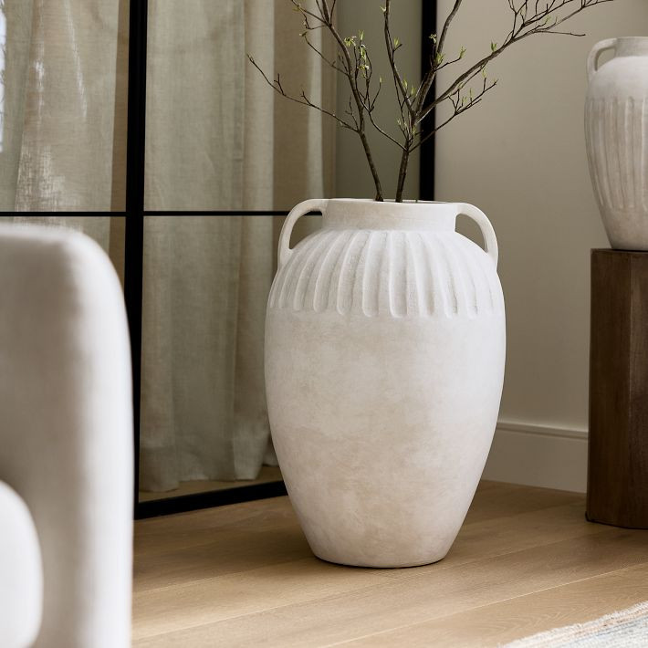 Grooved Ceramic Vases | West Elm (US)