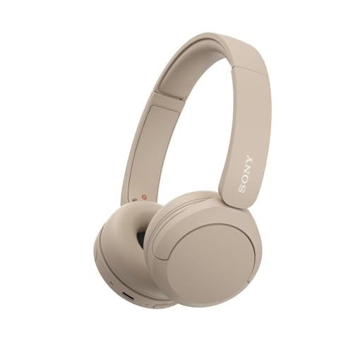 Sony WH-CH520 Wireless Headphones Bluetooth On-Ear Headset with Microphone and up to 50 Hours Battery Life with Quick Charging, Cappuccino | Amazon (US)