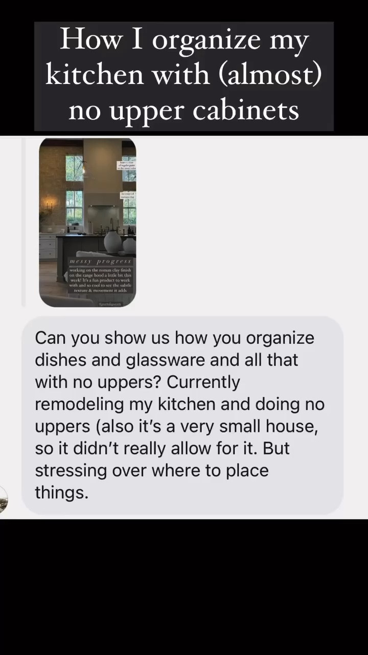 I’m often asked where I put everything in our kitchen with no upper cabinets, sooooo I’m showing you what’s inside ALL of our cabinets (including the dreaded junk drawer 🫣) and how I keep them organized! 

Here are my TOP 4 kitchen design/organizing tips:

1: One of the BEST decisions I made in this kitchen was putting the silverware, dishes, and glasses in the drawers directly across from the dishwasher — unloading is SO efficient this way and the kids have easy access to everything 🙌 

2: Hide small appliances by placing upper cabinets directly on the countertop with outlets inside. I put the air fryer, blender, coffee maker, etc on sliders so they’re easy to use and then just close the doors so they’re out of sight! 

3: When opting for all lowers, skip the cabinets with doors and do all drawers instead. It’s a much more efficient way to reach everything and looks more streamlined in my opinion ☺️ If you do have lower cabinets with doors, invest in sliding pull-out trays to make things more accessible and functional. 

4: Invest in a set of cabinet/pantry organizers to minimize visual clutter and make everything tidy and functional ✨ I love using clear plastic bins, bamboo trays, and lidded glass jars to organize our cabinets, pantry and refrigerator! 

I’m only 5’2” so upper cabinets are basically useless to me anyway 😅 but I really love having everything organized this way and don’t miss the uppers at all! Would you try this in your kitchen? I hope this was helpful if you’re organizing or considering a kitchen with out upper cabinets! 🙂

#LTKHome