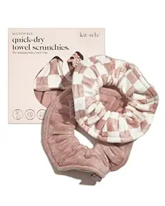 Kitsch Microfiber Hair Towel Scrunchie - Soft Large Scrunchies for Women - Scrunchies for Thick H... | Amazon (US)