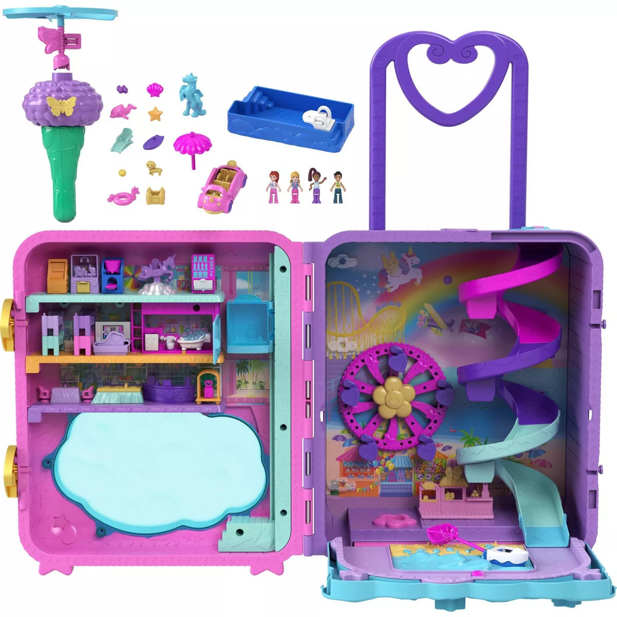 Polly Pocket Dolls Pollyville Resort Roll Away Playset | Target