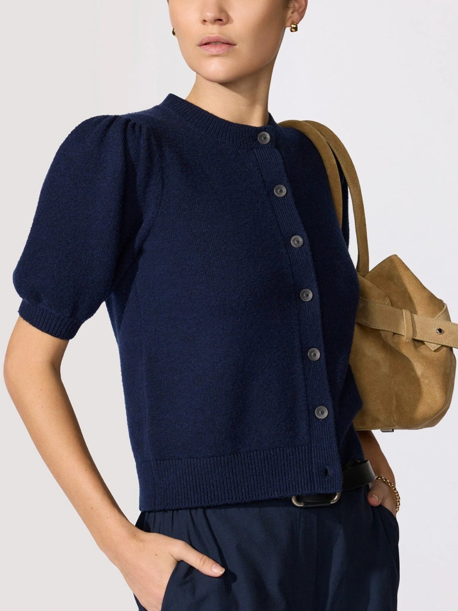 Women's Havana Cardigan in Navy | Brochu Walker | Brochu Walker