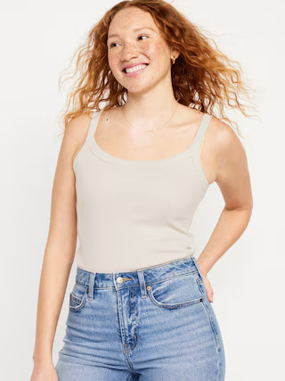Fitted Rib-Knit Tank Top | Old Navy (US)