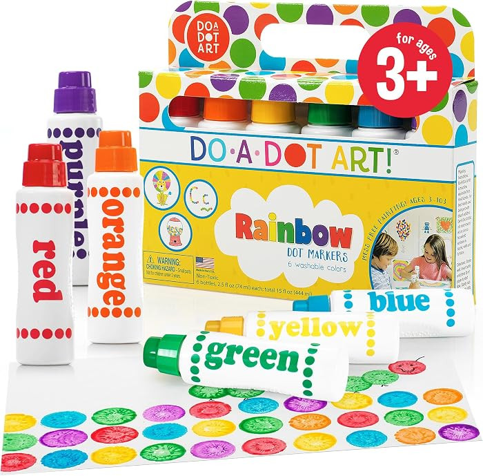 Do A Dot Art! Markers 6-Pack Rainbow Washable Paint Markers | Amazon (US)