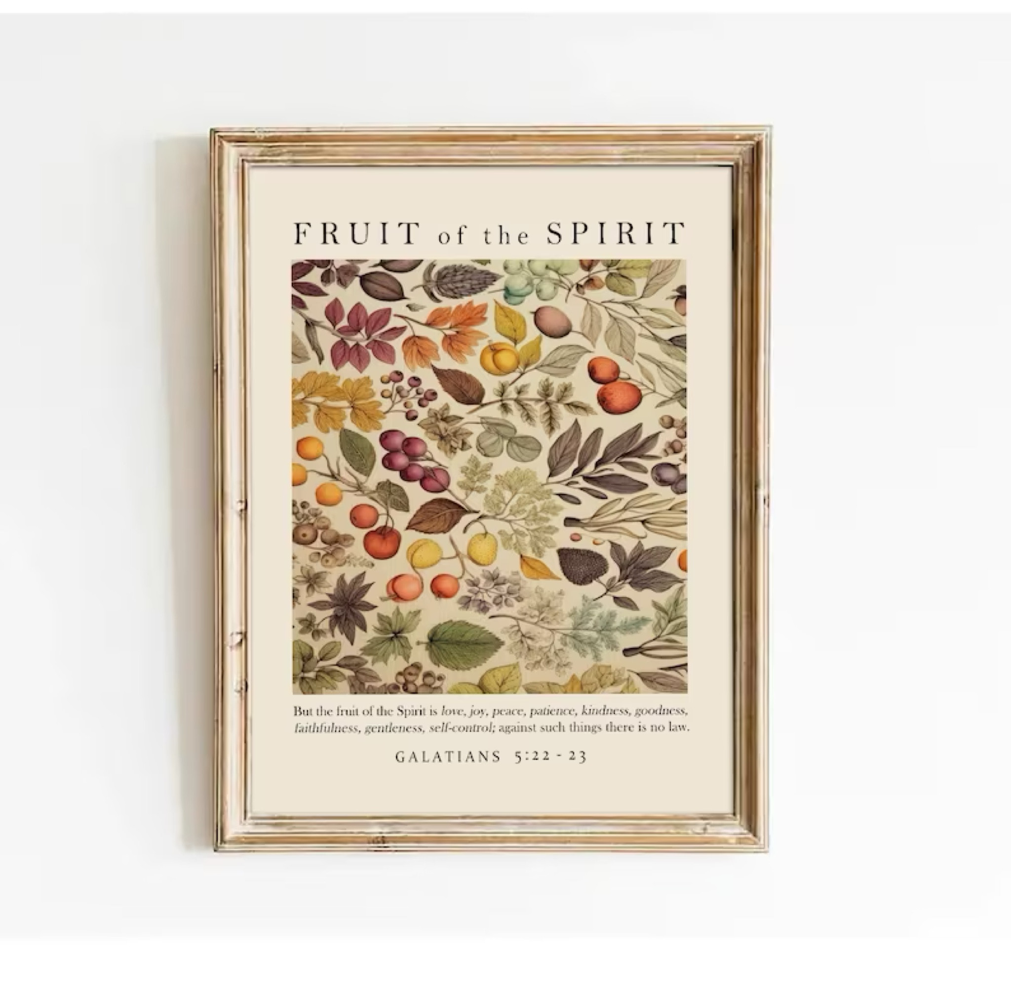 Vintage fruits of the spirit wall art Christian Bible verse decor 

#LTKhome