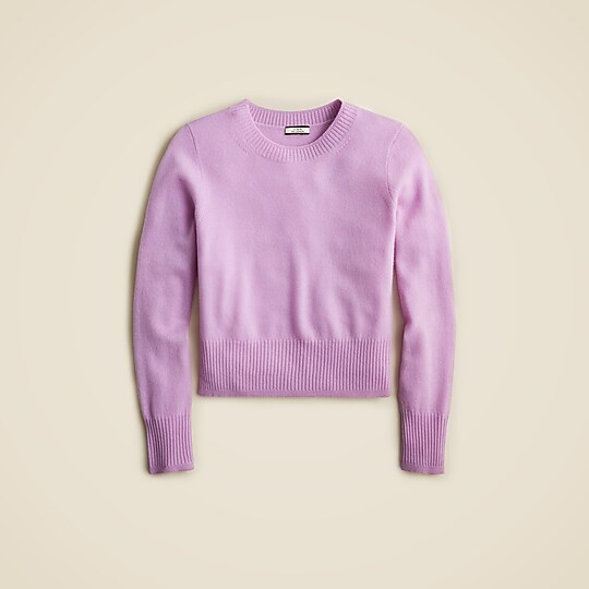 Cropped cashmere crewneck sweater | J. Crew US