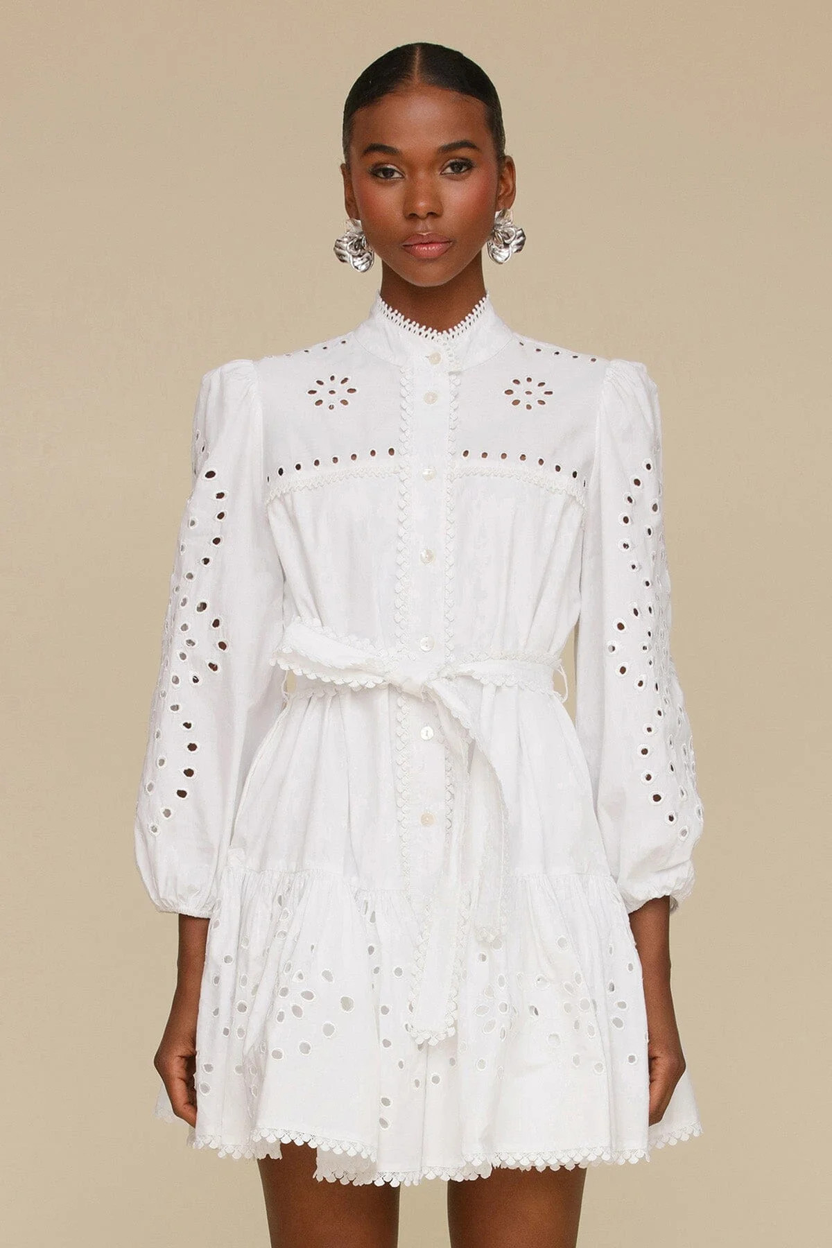 Broderie Anglaise Cotton Shirtdress | Avec Les Filles