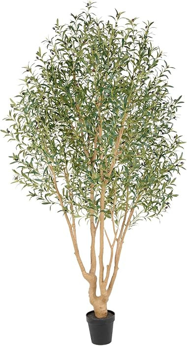 Majestic Faux Olive Tree 9ft \u2013 Artificial Olive Tree Indoor & Outdoor with Lifelike Leaves &... | Amazon (US)