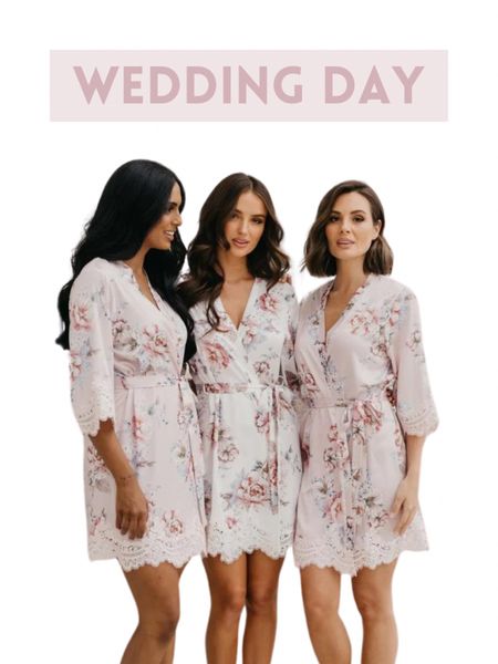 Floral bridesmaid robes 

#LTKSeasonal #LTKwedding #LTKfindsunder50