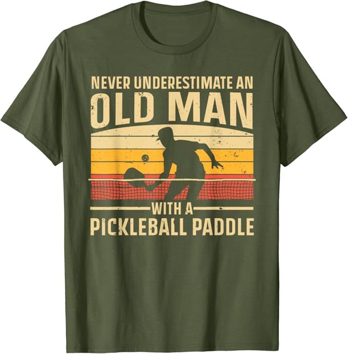 Cool Pickleball Art For Men Women Paddle Pickleball Player T-Shirt | Amazon (US)