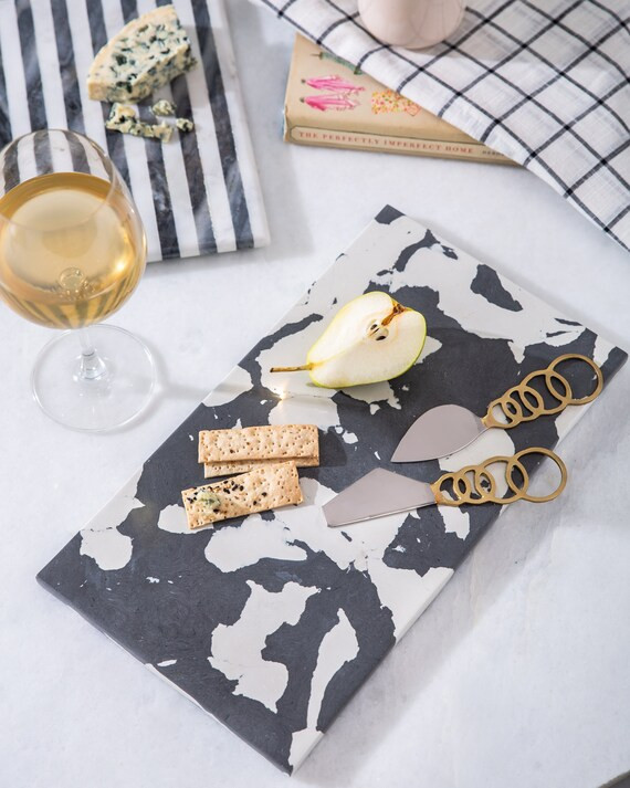 Grey Marble Cheese Board Charcuterie Platter & Knife Set Table | Etsy | Etsy (US)