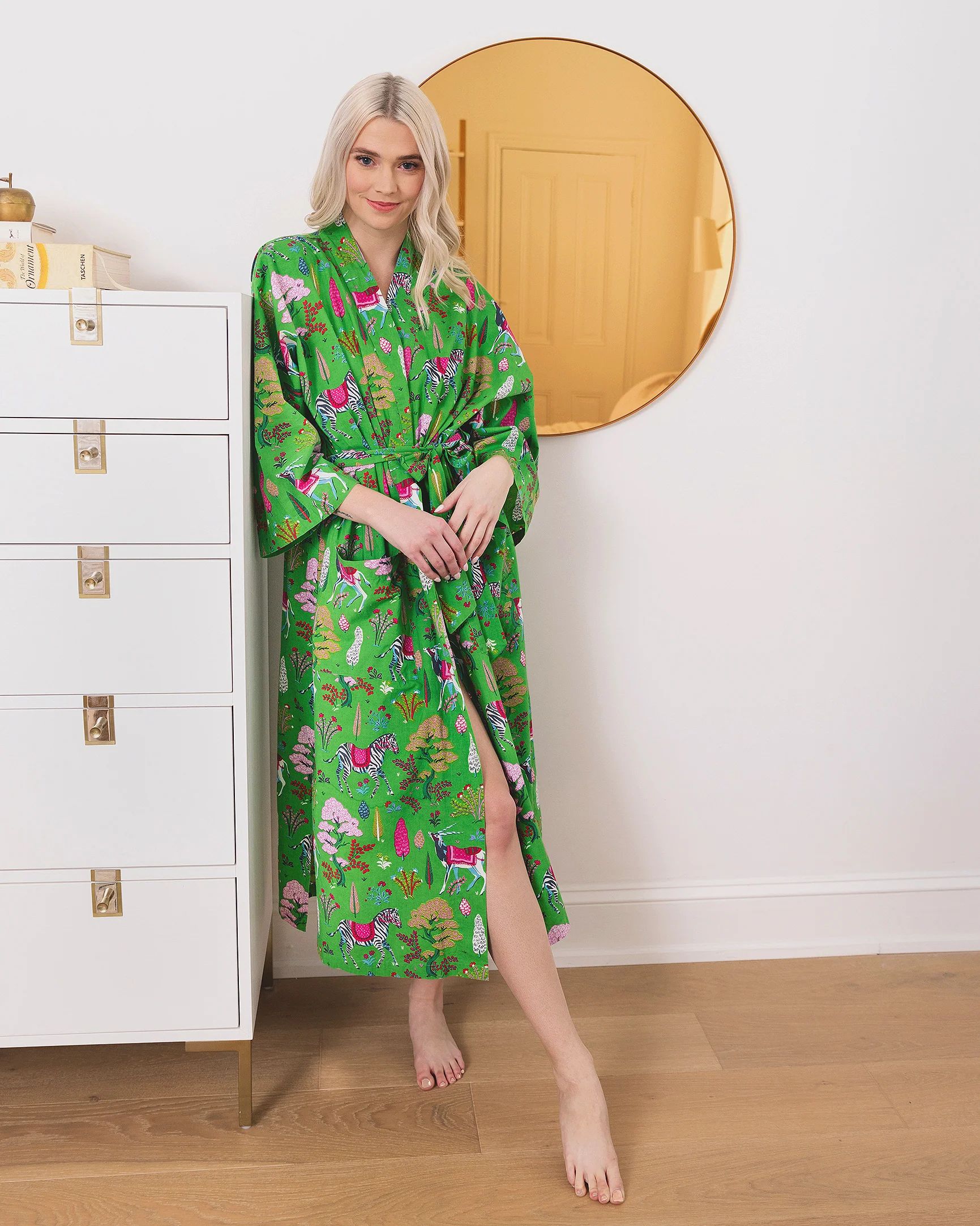 Antelope's Forest Robe Emerald | Printfresh