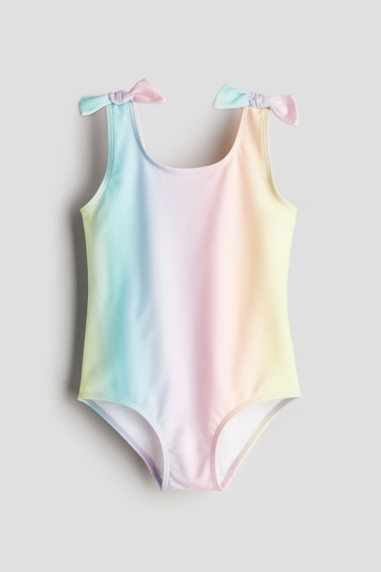Patterned Swimsuit - Sleeveless - Light pink/gradient - Kids | H&M US | H&M (US + CA)