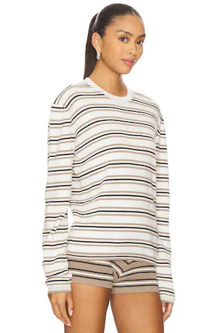 EAVES Cydnee Striped Oversized Sweater in Cream Multi from Revolve.com | Revolve Clothing (Global)